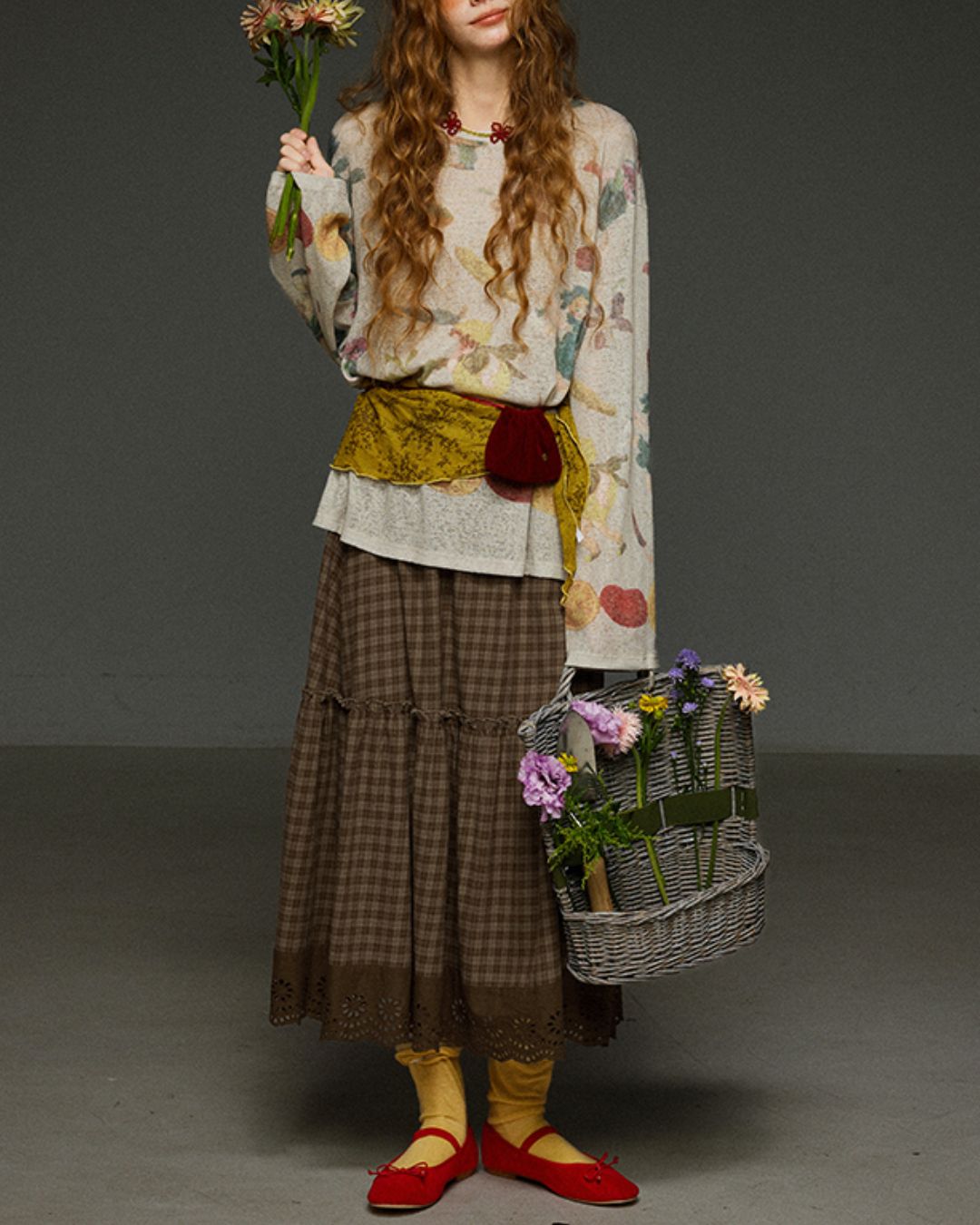 Oversized Retro Print T-shirt LT014