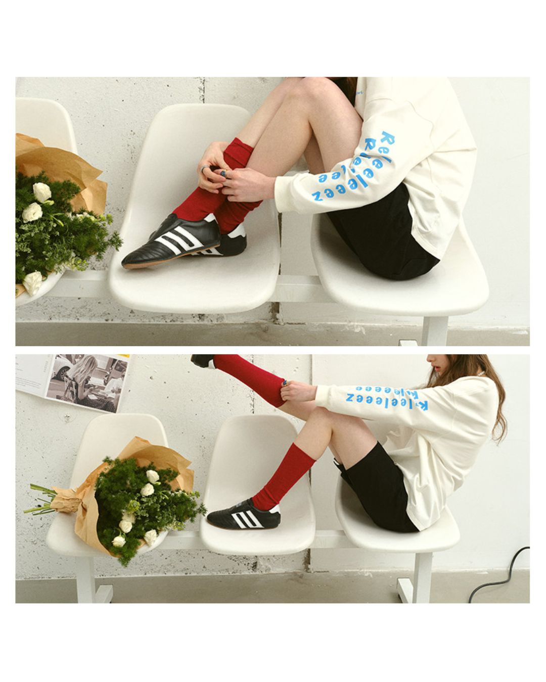 Relaxed Arm Print T-shirt LT026