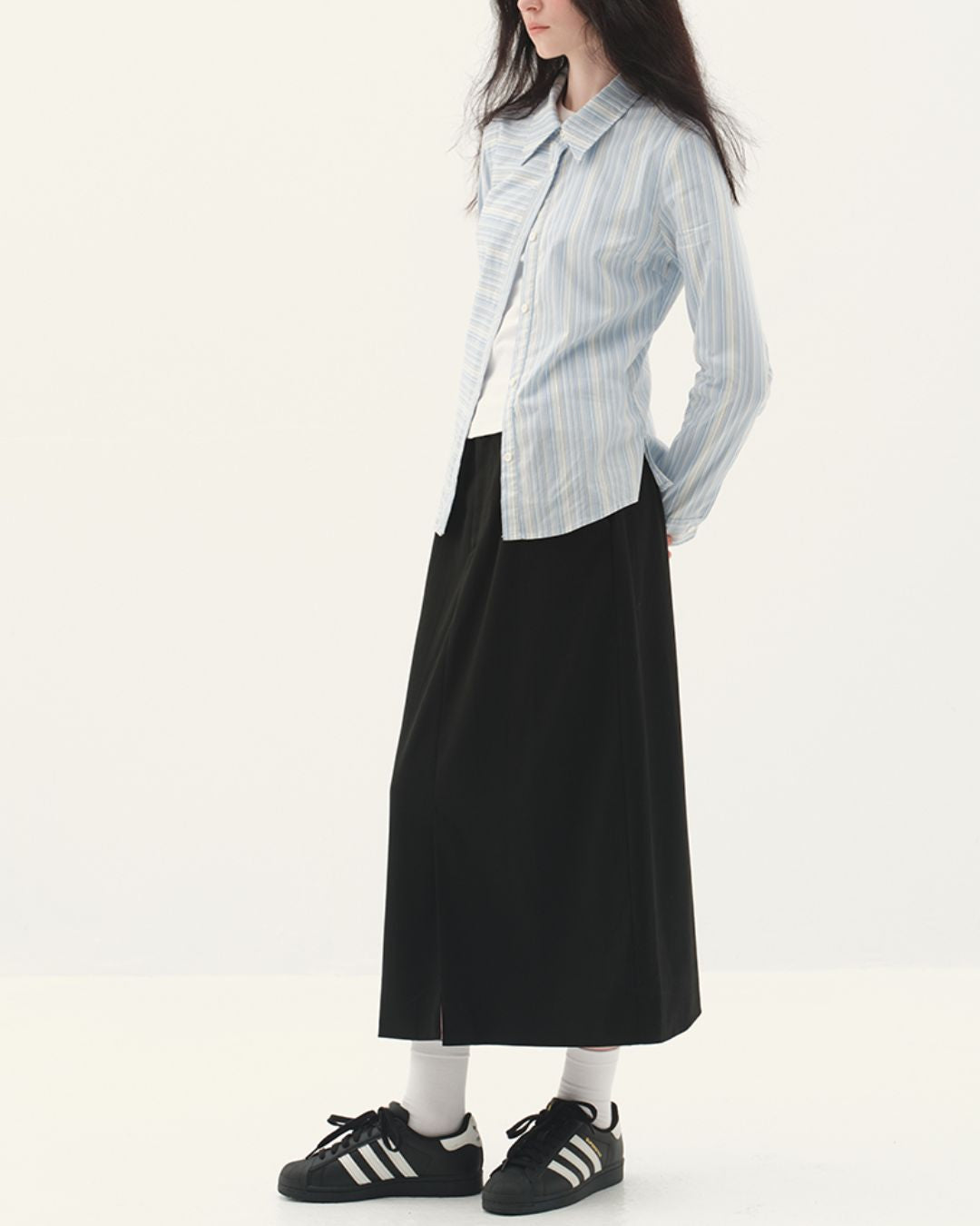 Striped Border Switch Shirt LS002