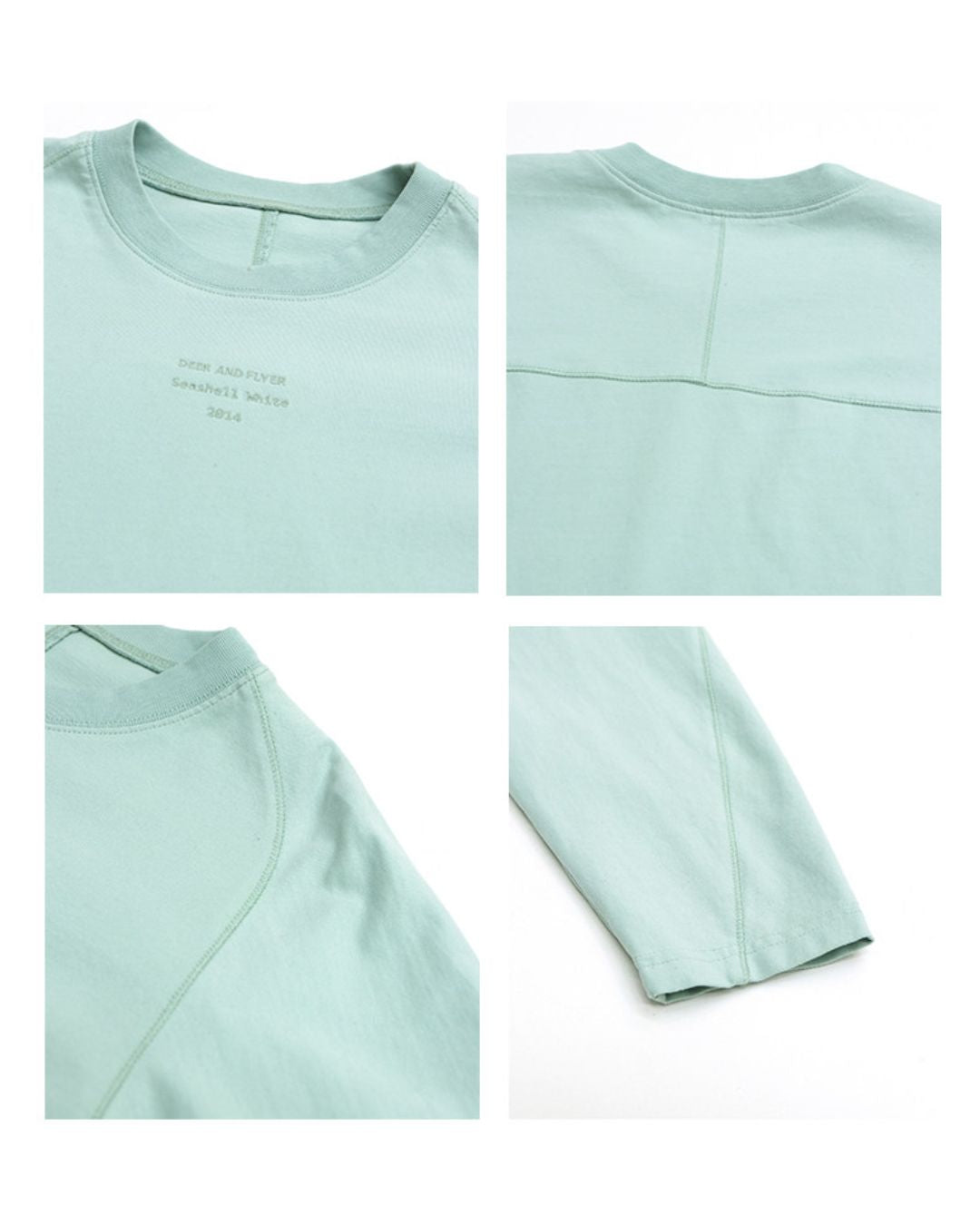 Text Embroidered Cotton Loose T-shirt LT024