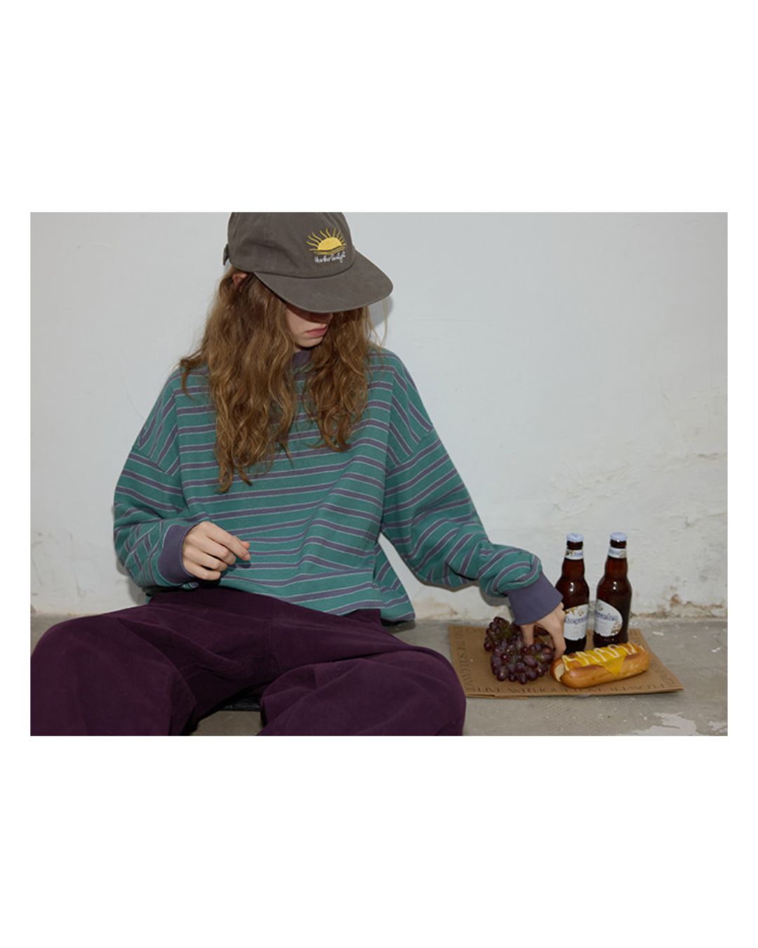 Relaxed Border Sweat Pullover SW008