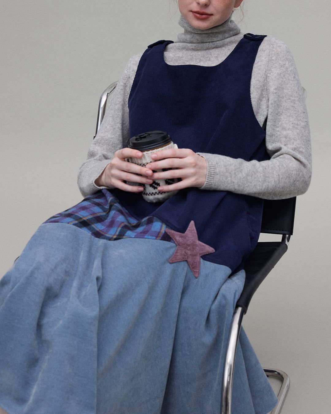 Patchwork Corduroy Dress OP001