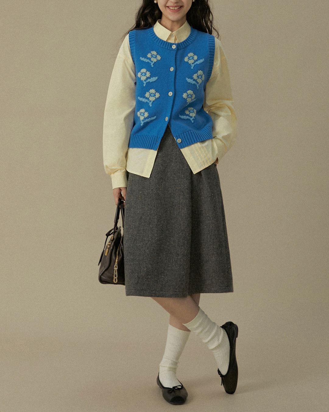 Nep Knee-length Cocoon Skirt SK015