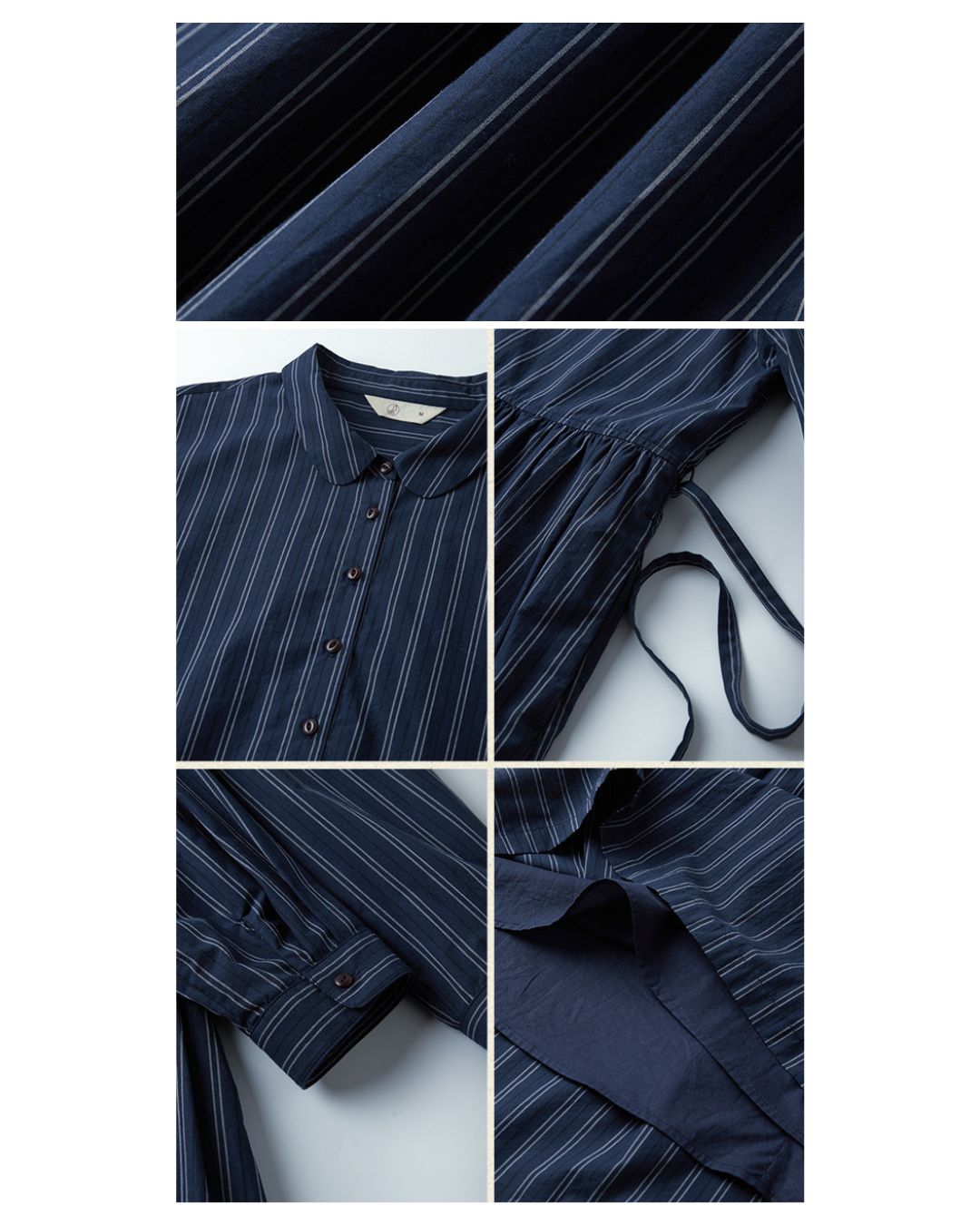 Striped Midi Shirt Dress OP007