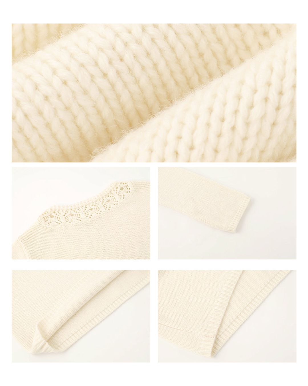 Crochet Lace Cutout Knit KN102