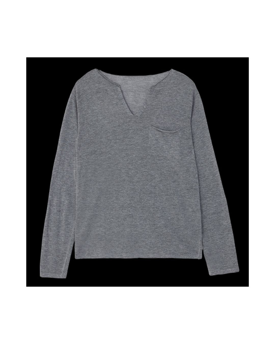 Natural Linen V-neck T-shirt LT003