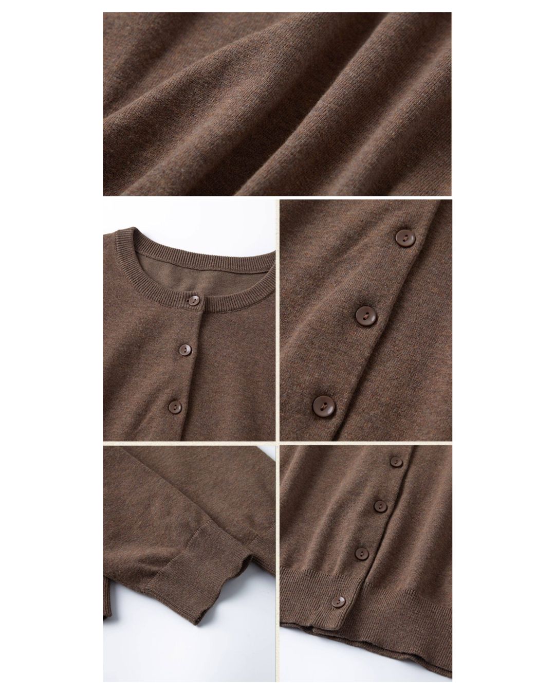 Round Neck Basic Knit Cardigan KN113