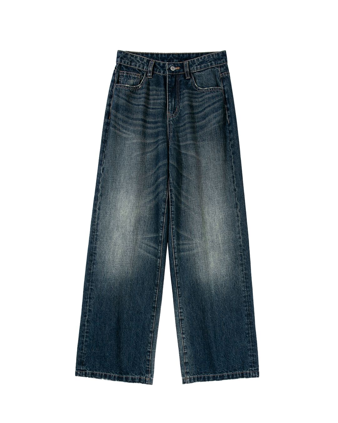 Washed Wide Straight Jeans DP006