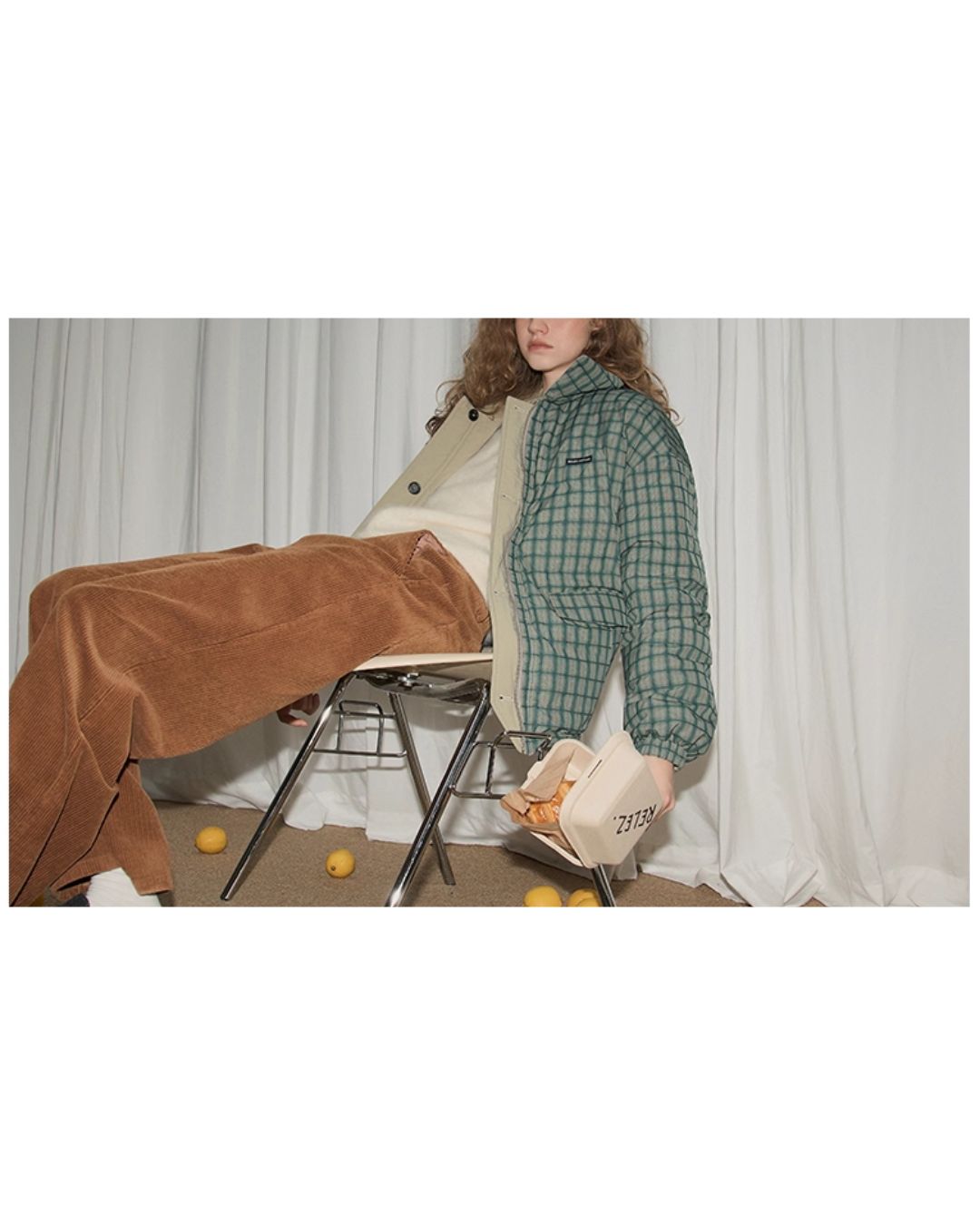 Check Reversible Down Jacket JK047