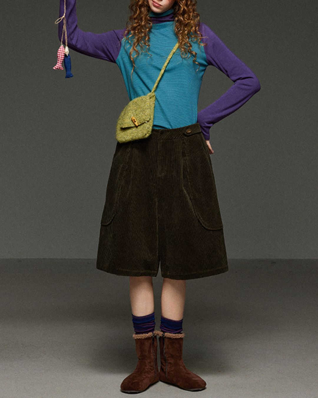 Colorblock Turtleneck T-Shirt LT017