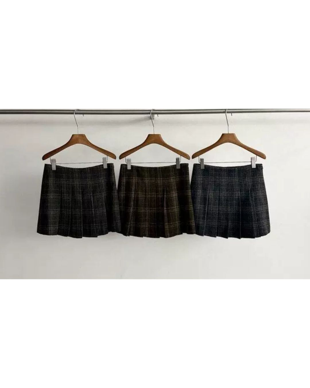 Tartan Check Pleated Mini Skirt SK018
