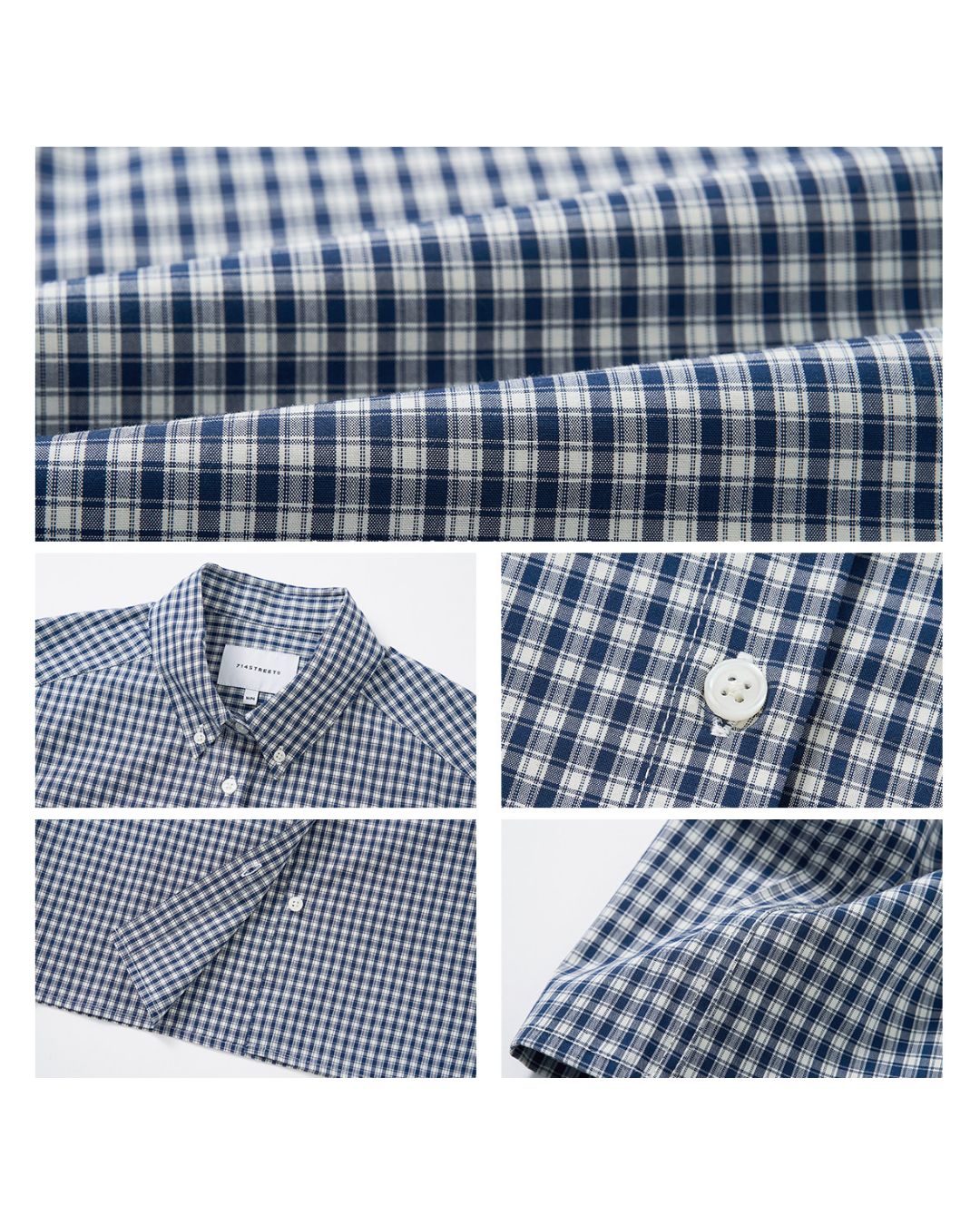 Cropped Button-down Checked Shirt LS051