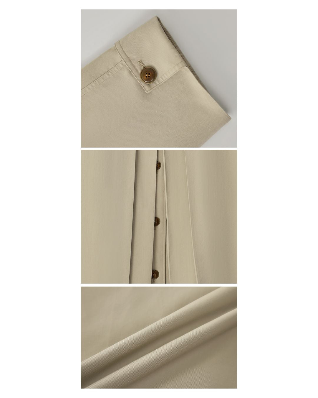 Back Pleated Trench Coat CT001