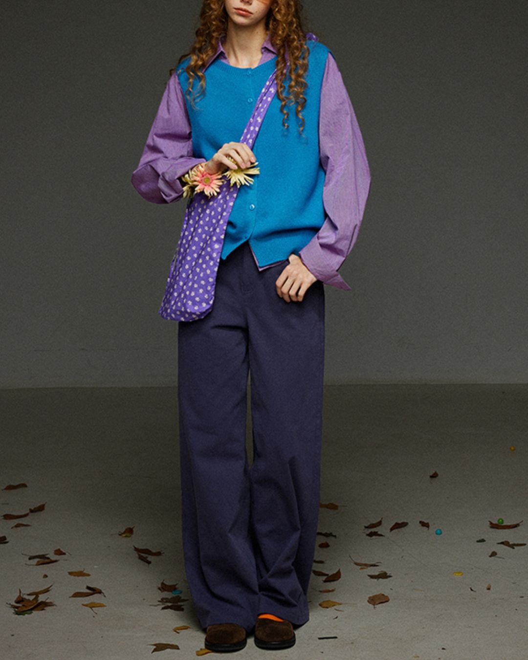 Retro Knit Front Button Vest KN034