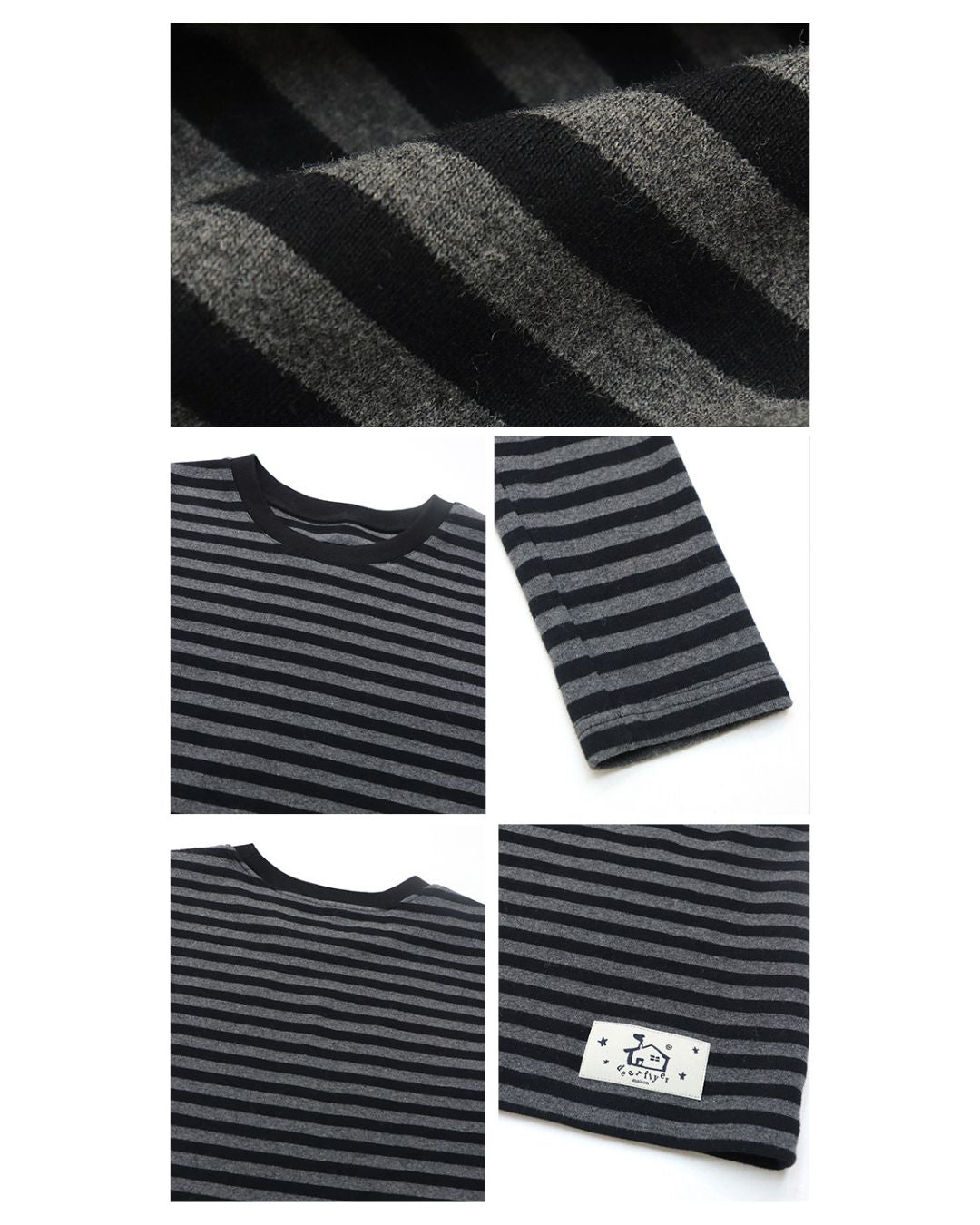 Border Thick Long Sleeve T-Shirt LT020