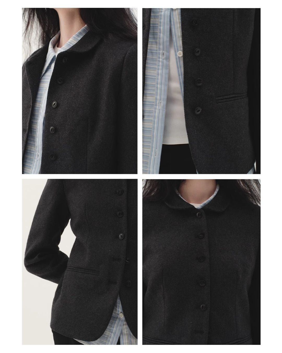 Round Collar Classic Jacket JK004