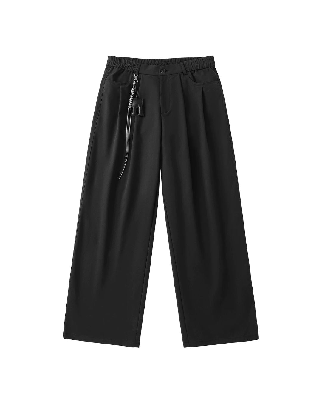 Rope & Leather Tag Tuck Wide Pants PT033