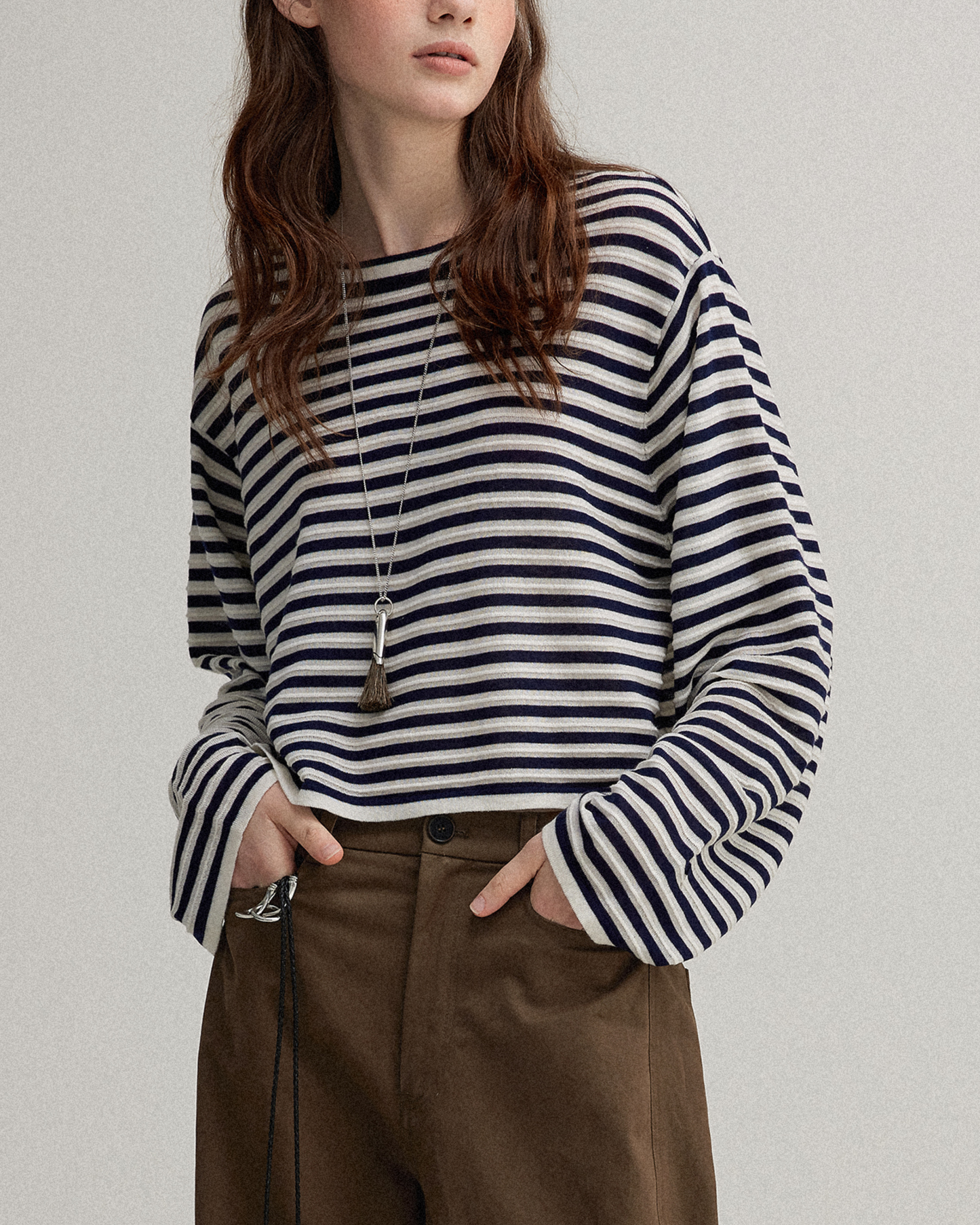 Striped Knit T-shirt　KN018