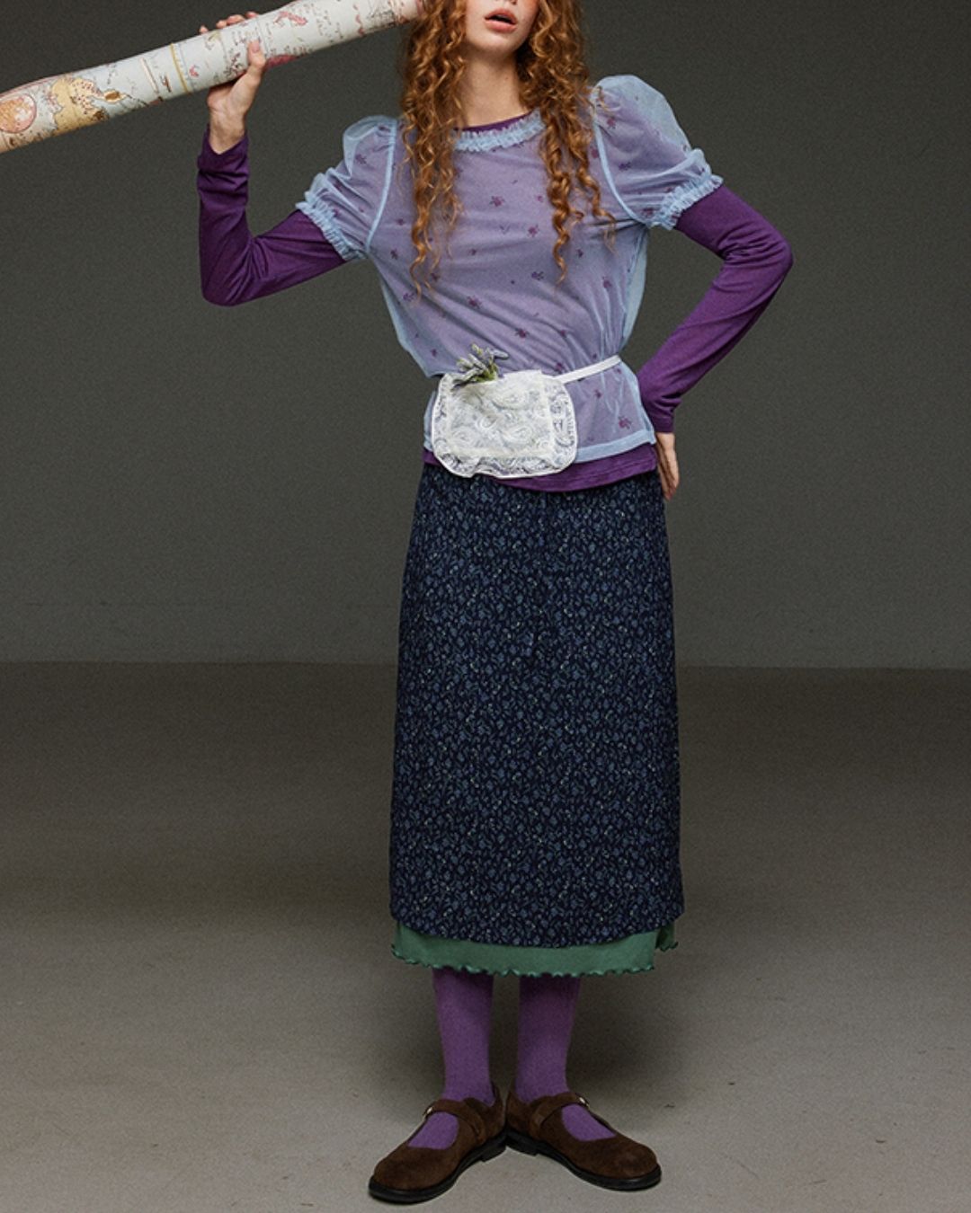 Boat Neck Slim Fit T-shirt　LT012