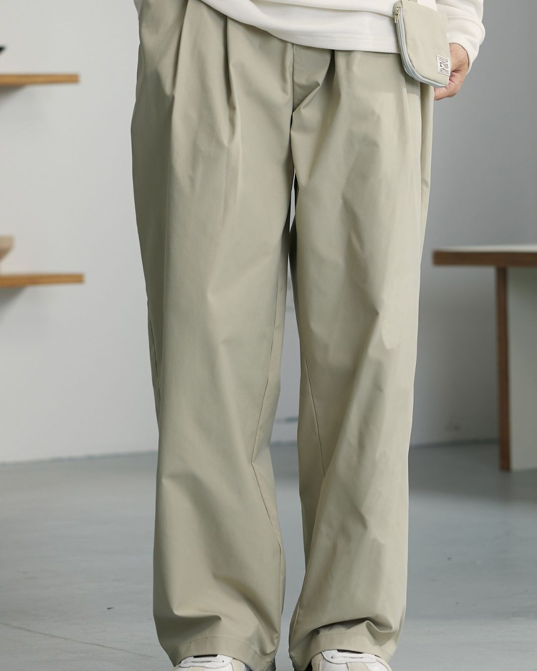 Casual Straight Pants With Mini Bag　PT034