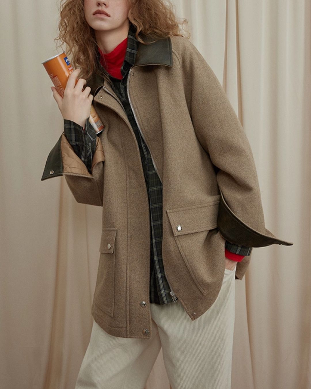 Contrast Color Classic Jacket　JK043