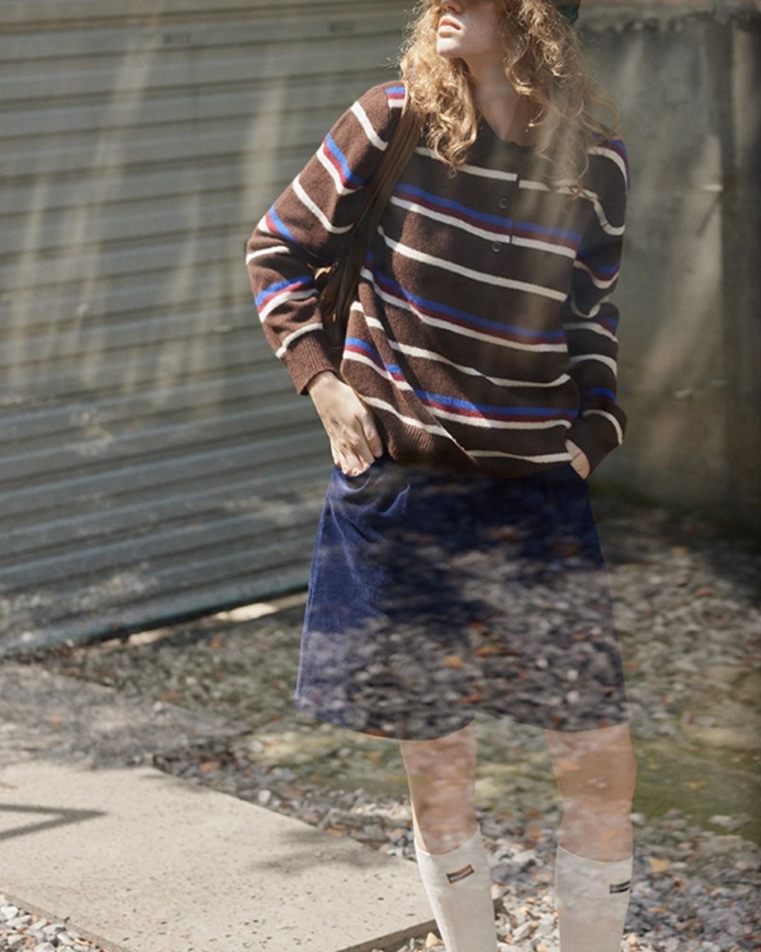 Contrast Border Polo Collar Knit　KN045