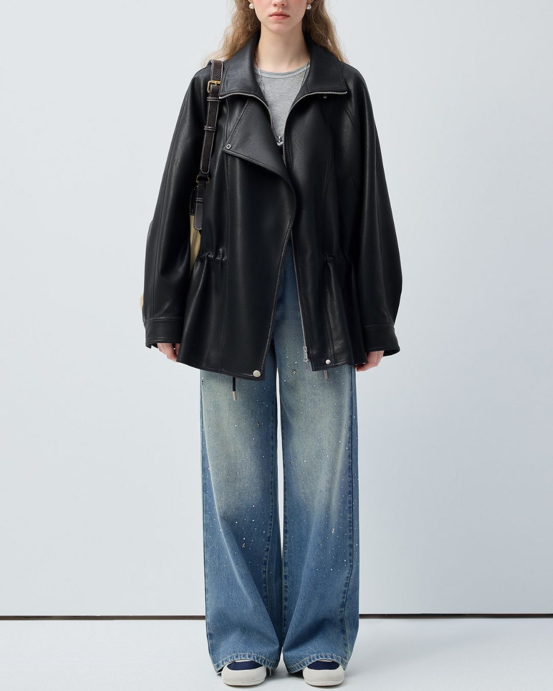 Star-studded Rhinestone-decorated Denim Pants　DP015