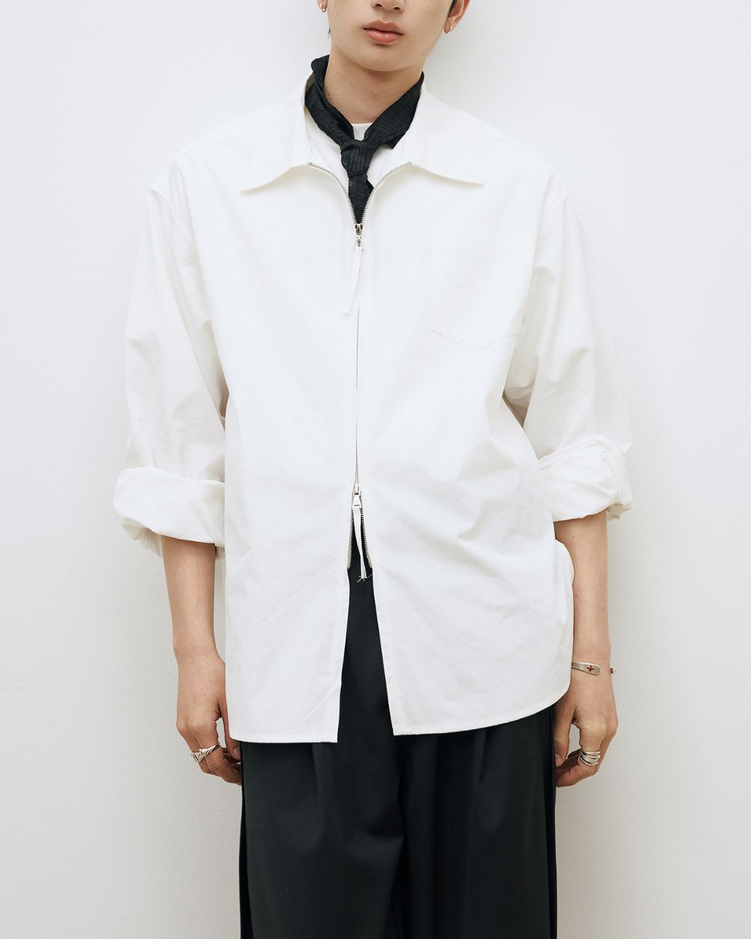 Double Zip Light Shirt Jacket　JK089