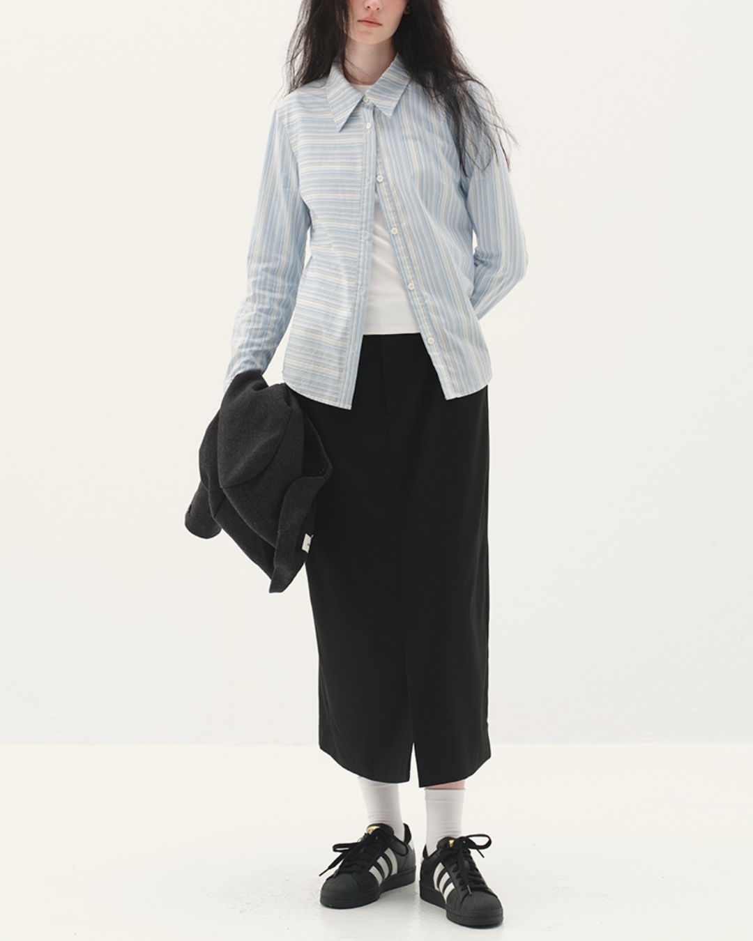 Striped Border Switch Shirt　LS002