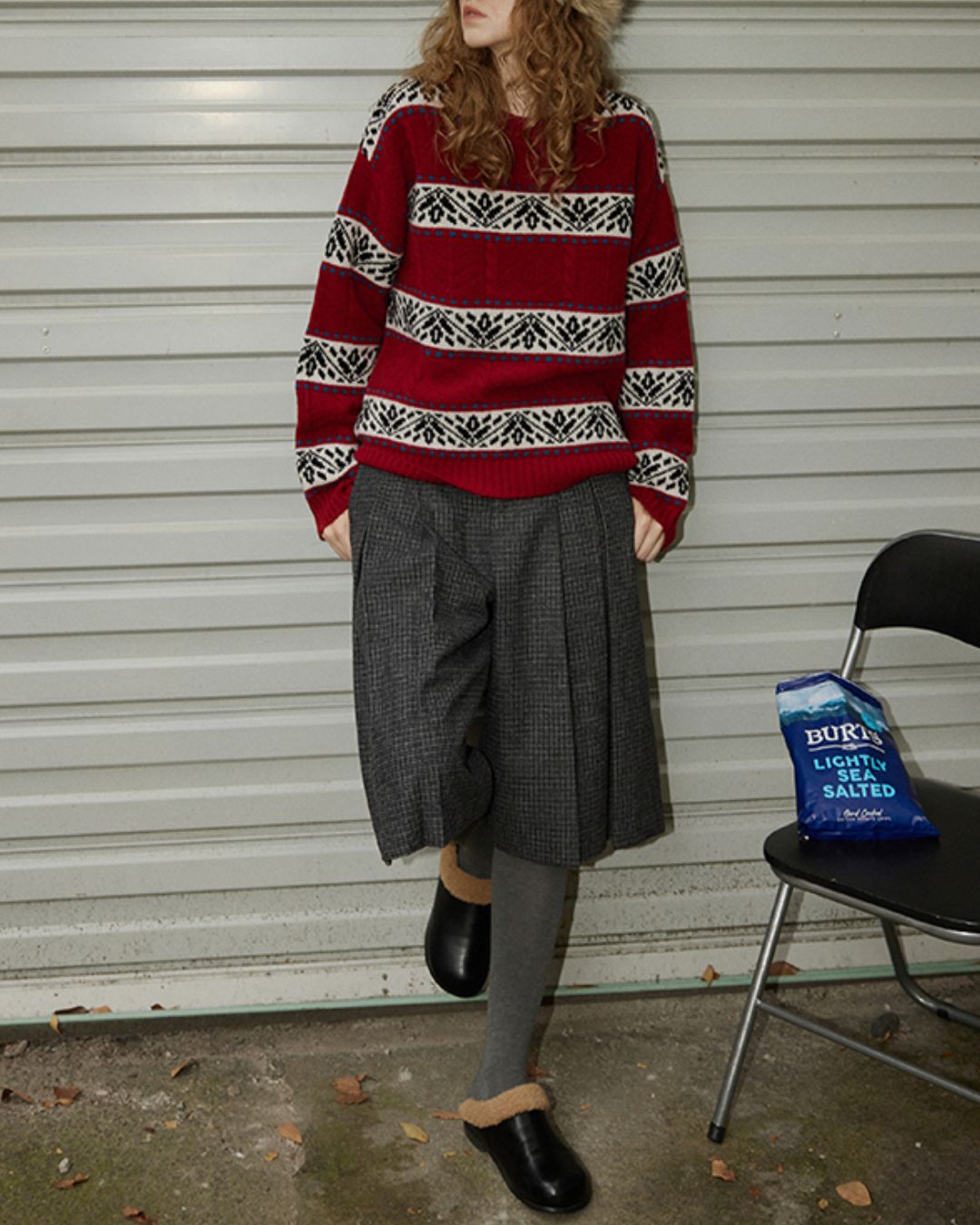 Check Pleated Culottes　PT016