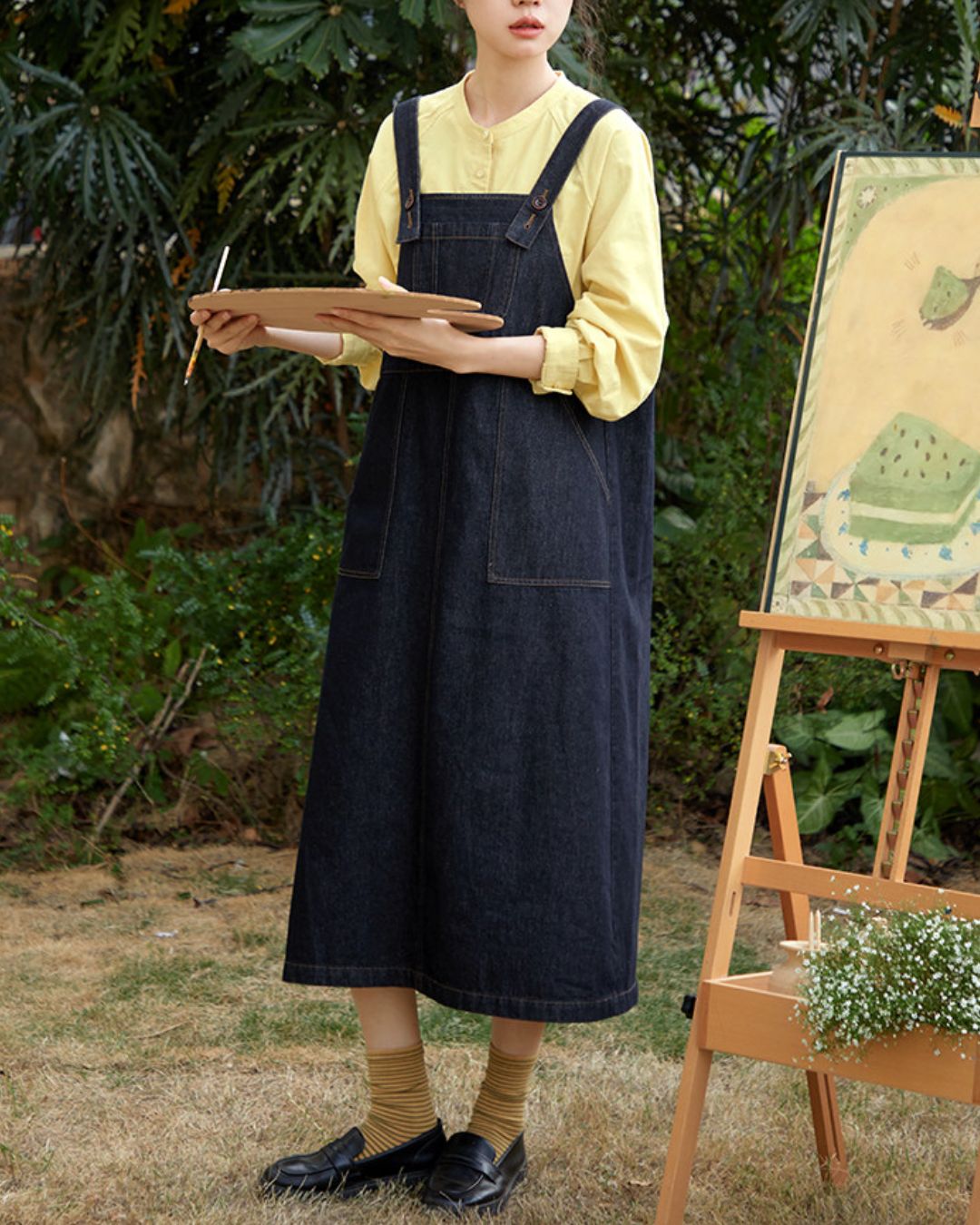 Denim Jumper Skirt　OP006