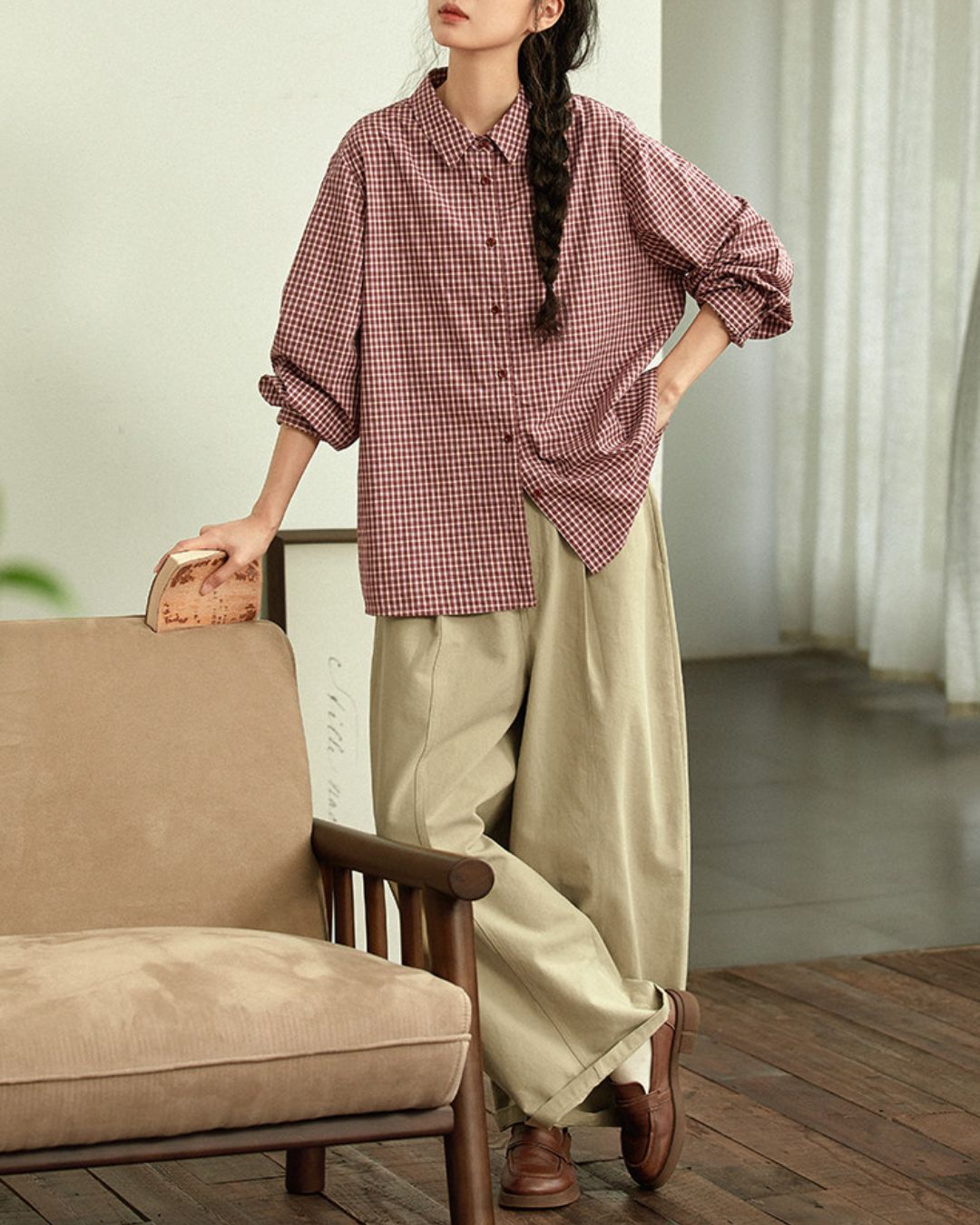 Tucked Wide Curve Pants　PT032