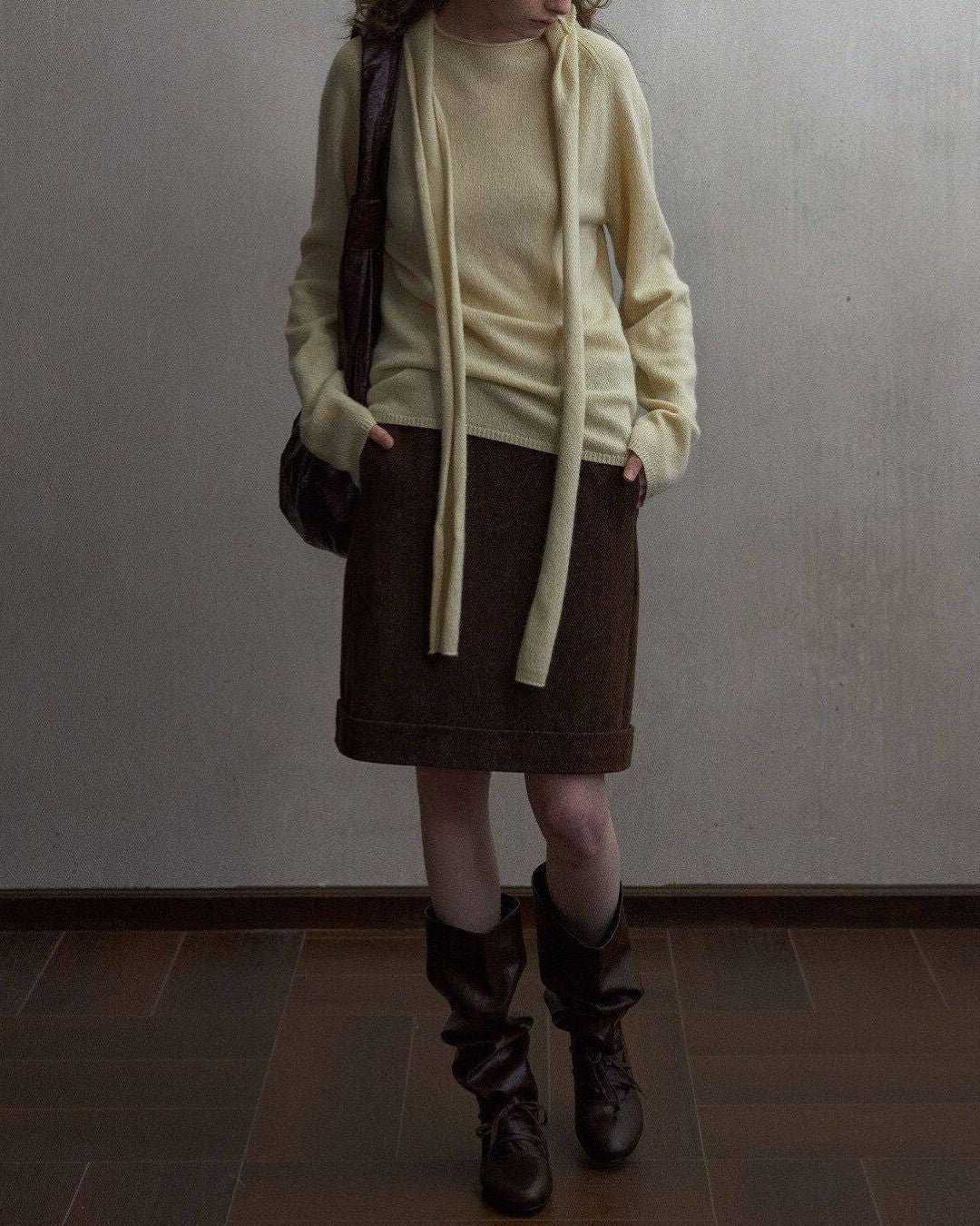 Basic Yak Wool Color Knit Pullover　KN109