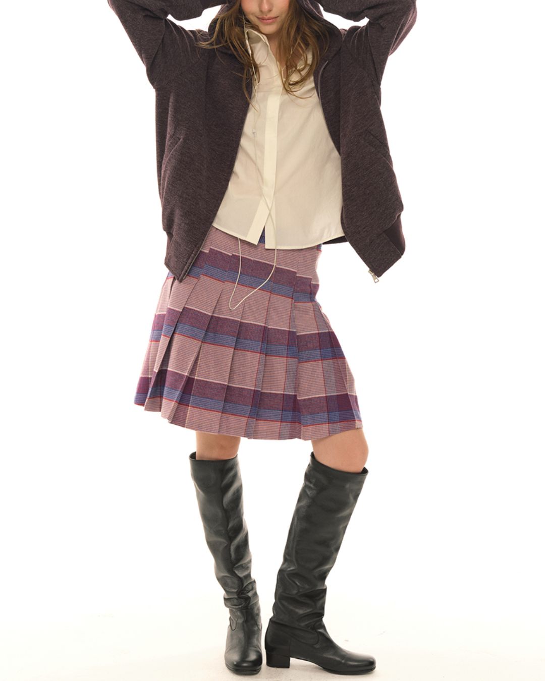 Soft Knit Full-zip Hoodie　HD004