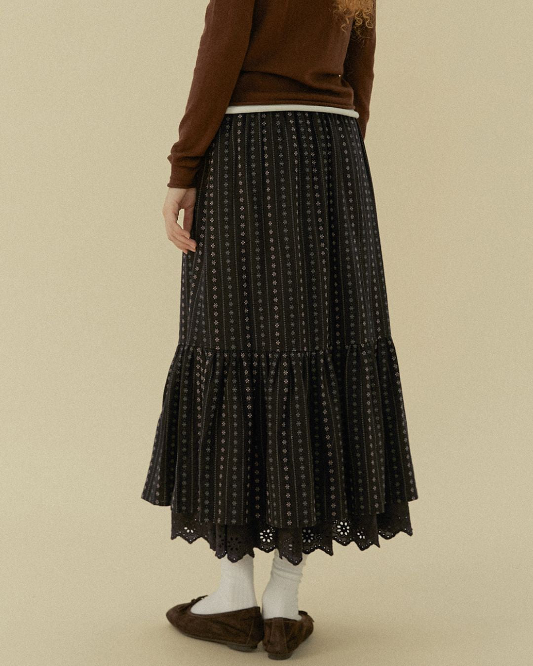 Floral Striped Mermaid Skirt　SK014