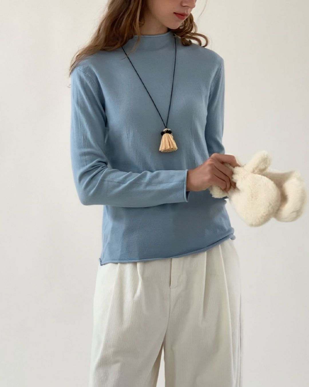 Mock Neck Seamless Knit　KN077