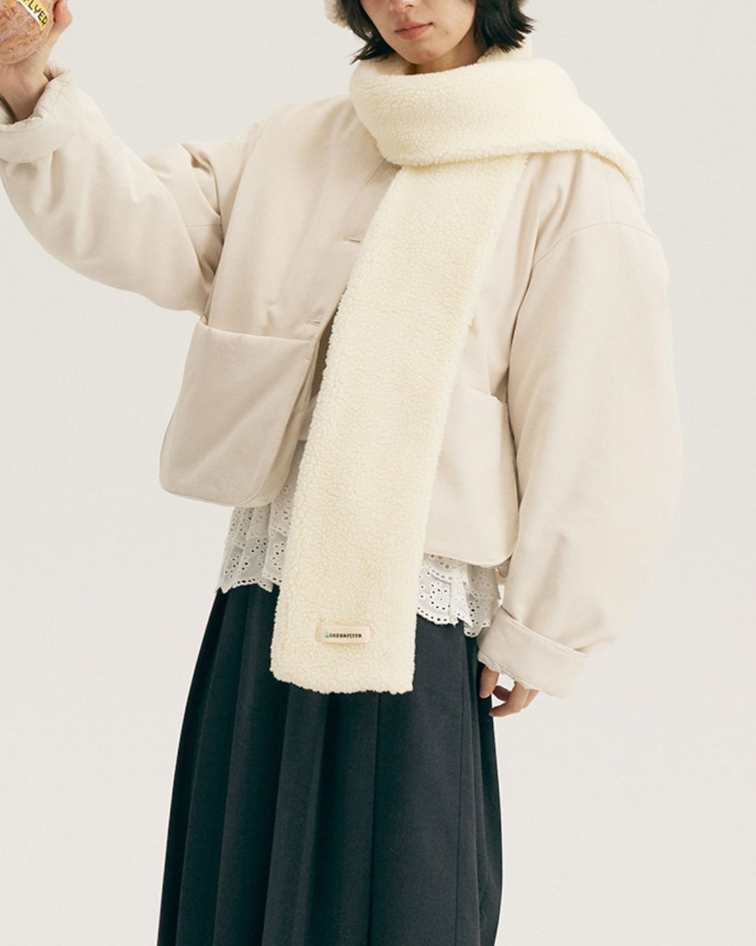 Waist Gathered Lace Frill T-shirt　LT023