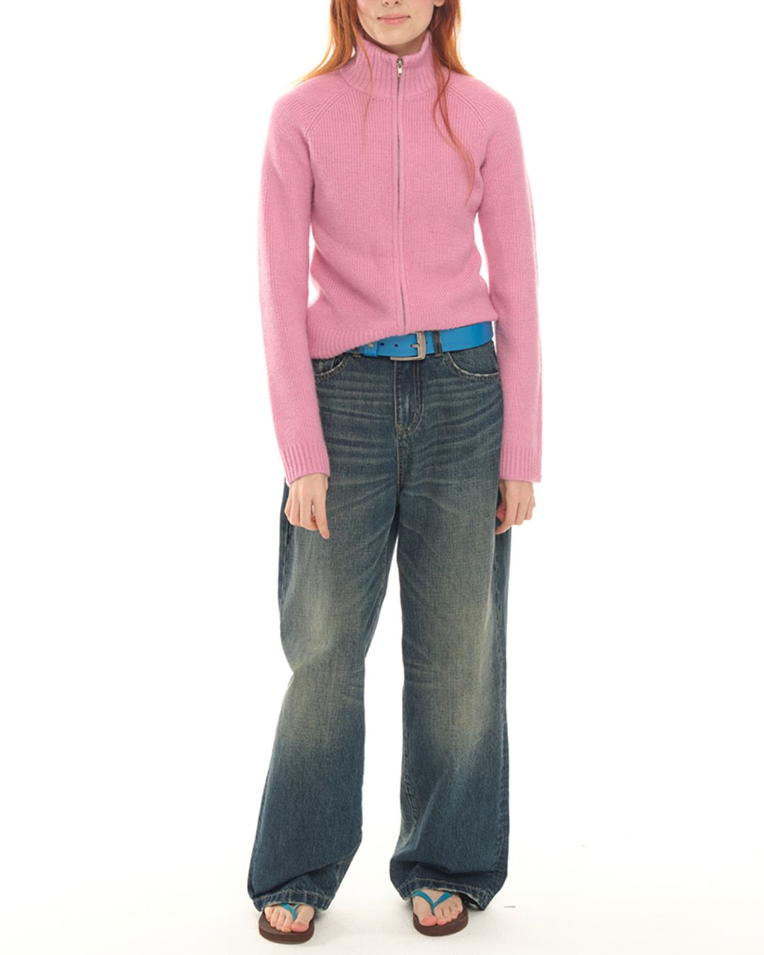 Washed Wide Straight Jeans　DP006