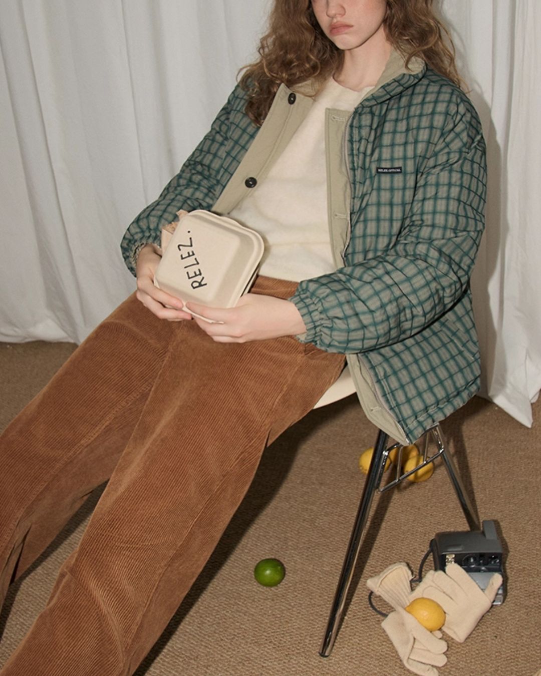 Check Reversible Down Jacket　JK047