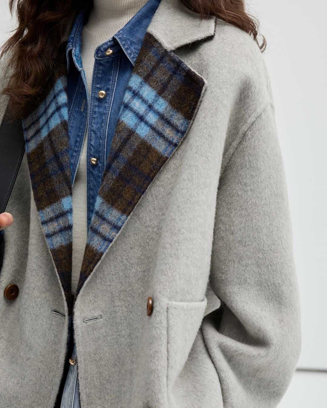 Reversible Check Short Coat　CT011