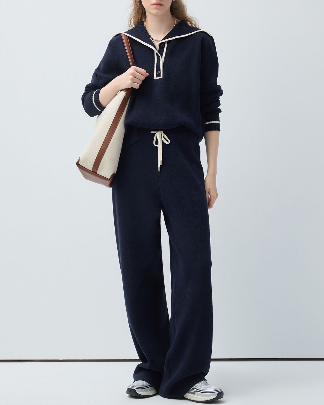 Contrast Color Boucle Knit　KN101