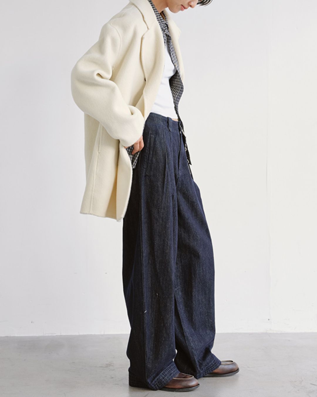 Woolly Double-breasted Coat　CT003