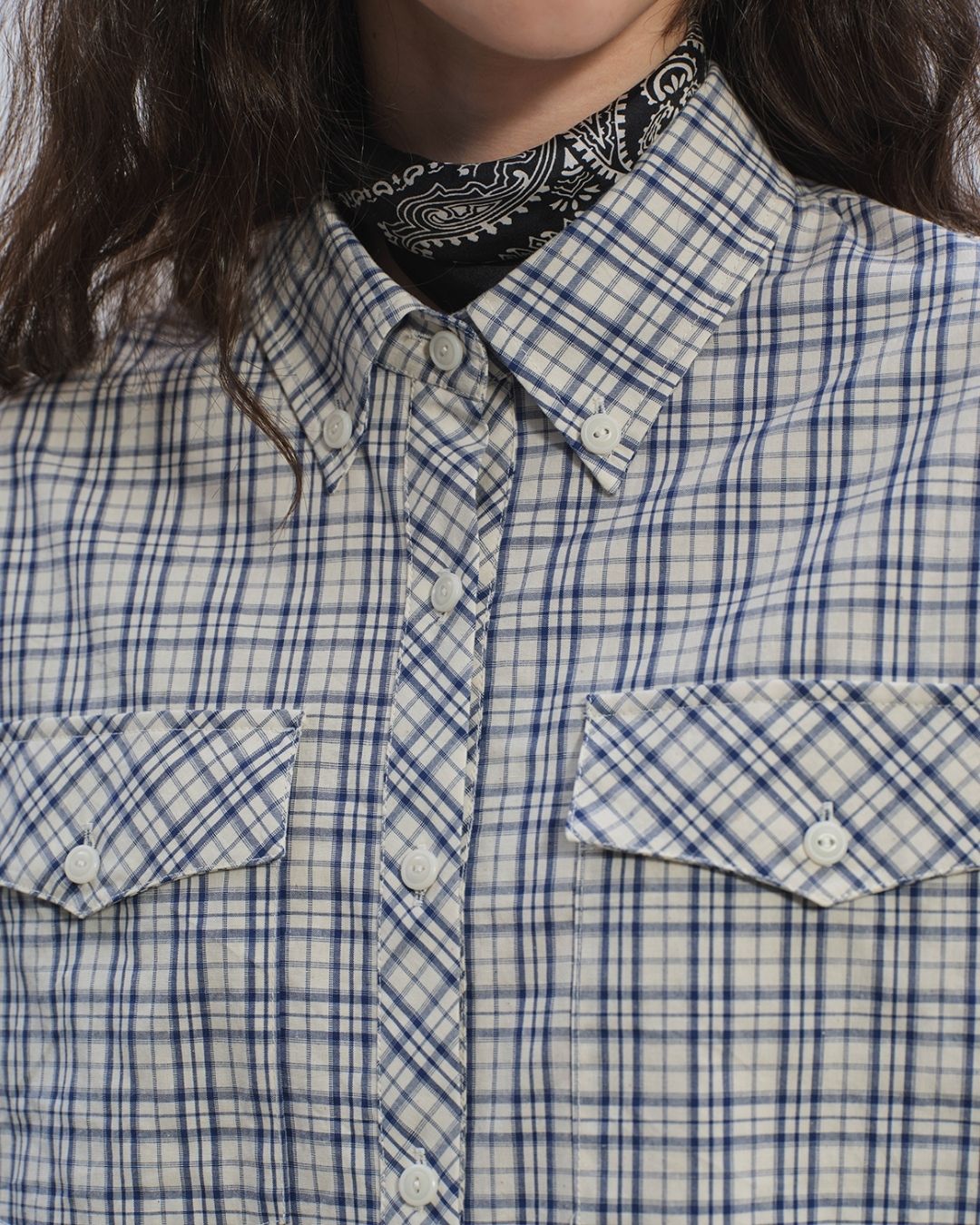 Retro Check Loose Shirt　LS024