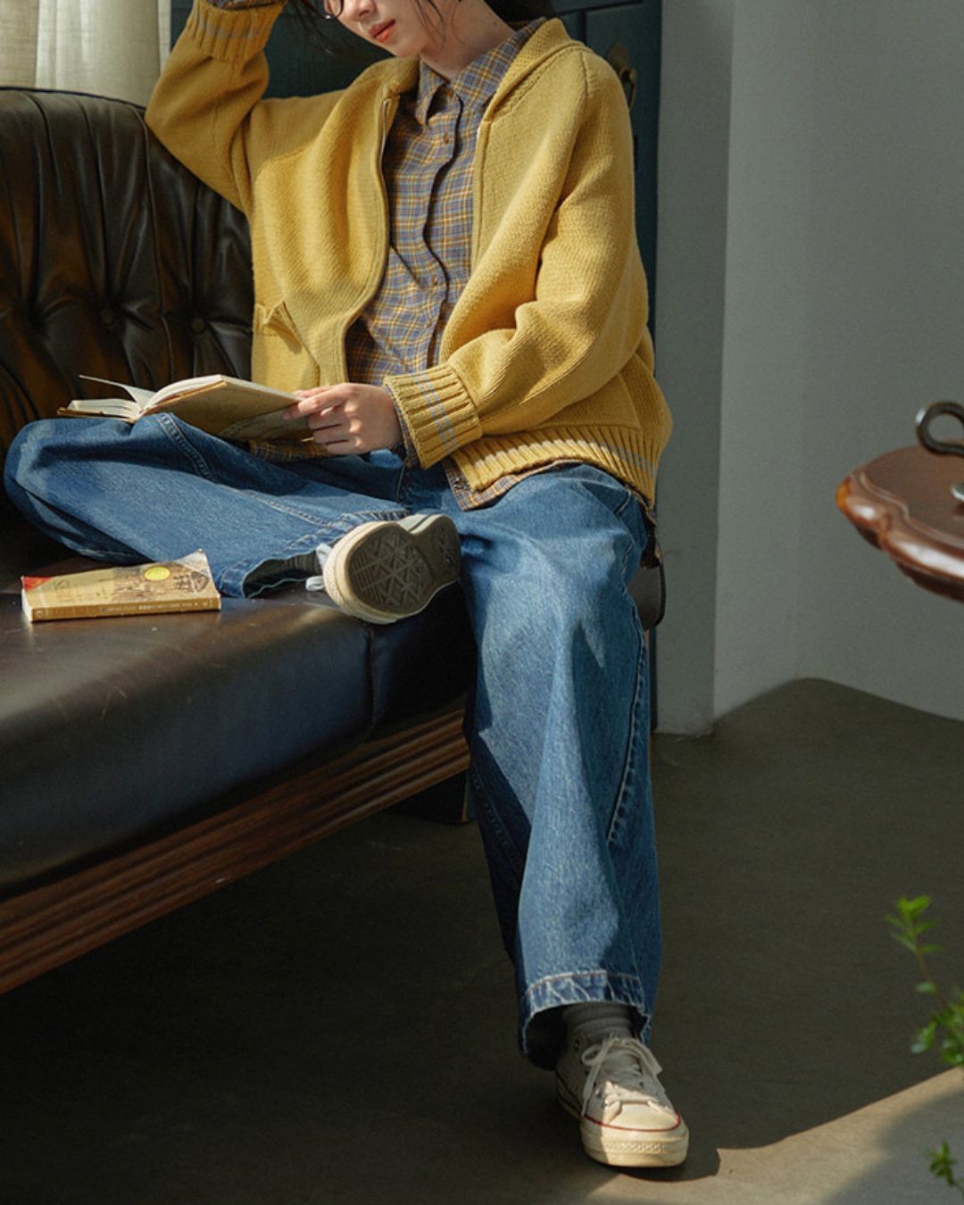 Check Retro Shirt　LS059