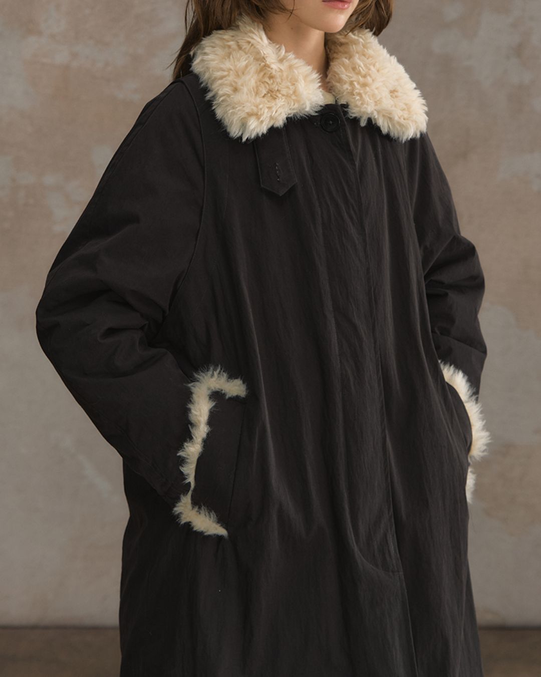 Fur Detail Long Down Coat　CT024