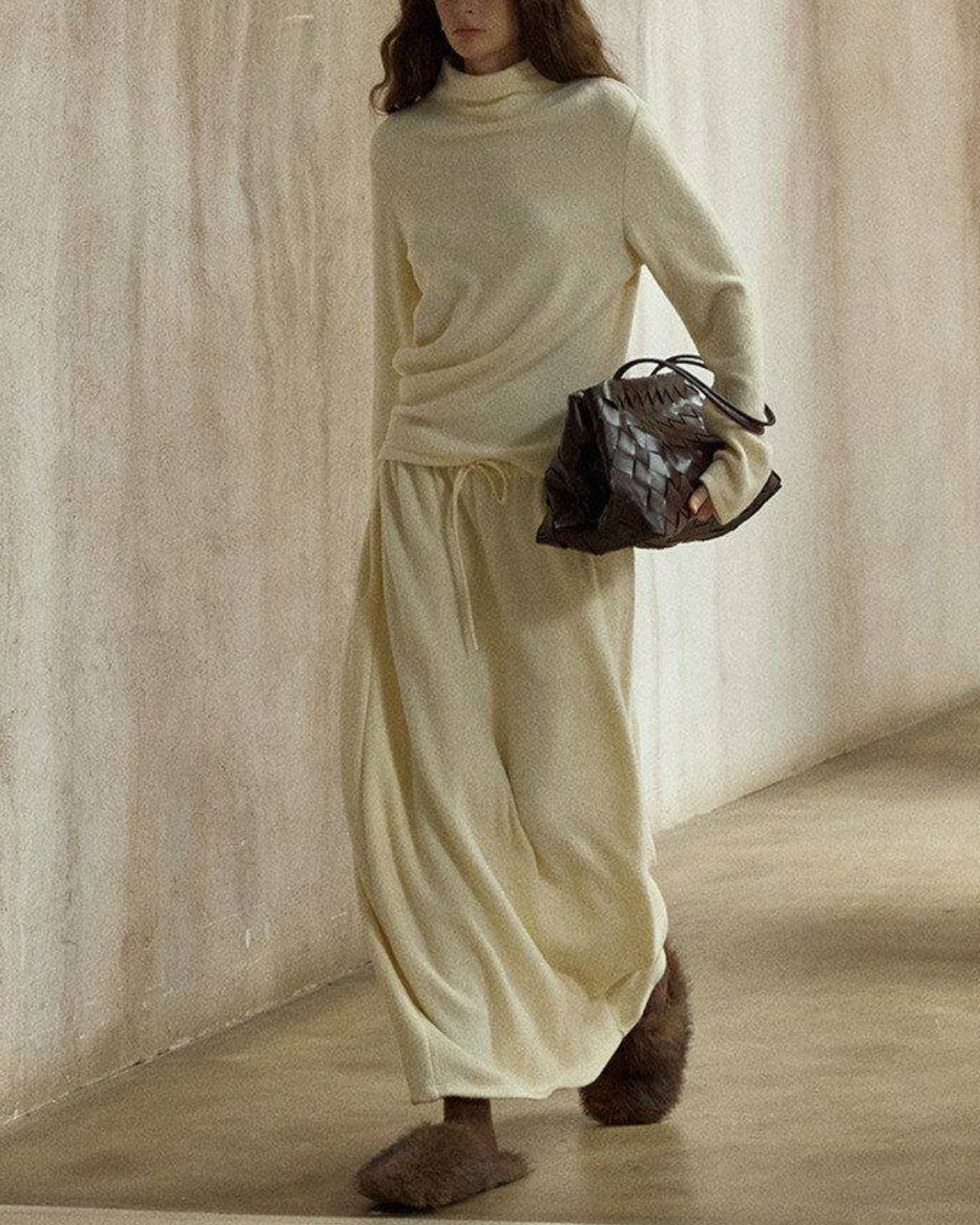 Cocoon Knit Long Skirt　SK017