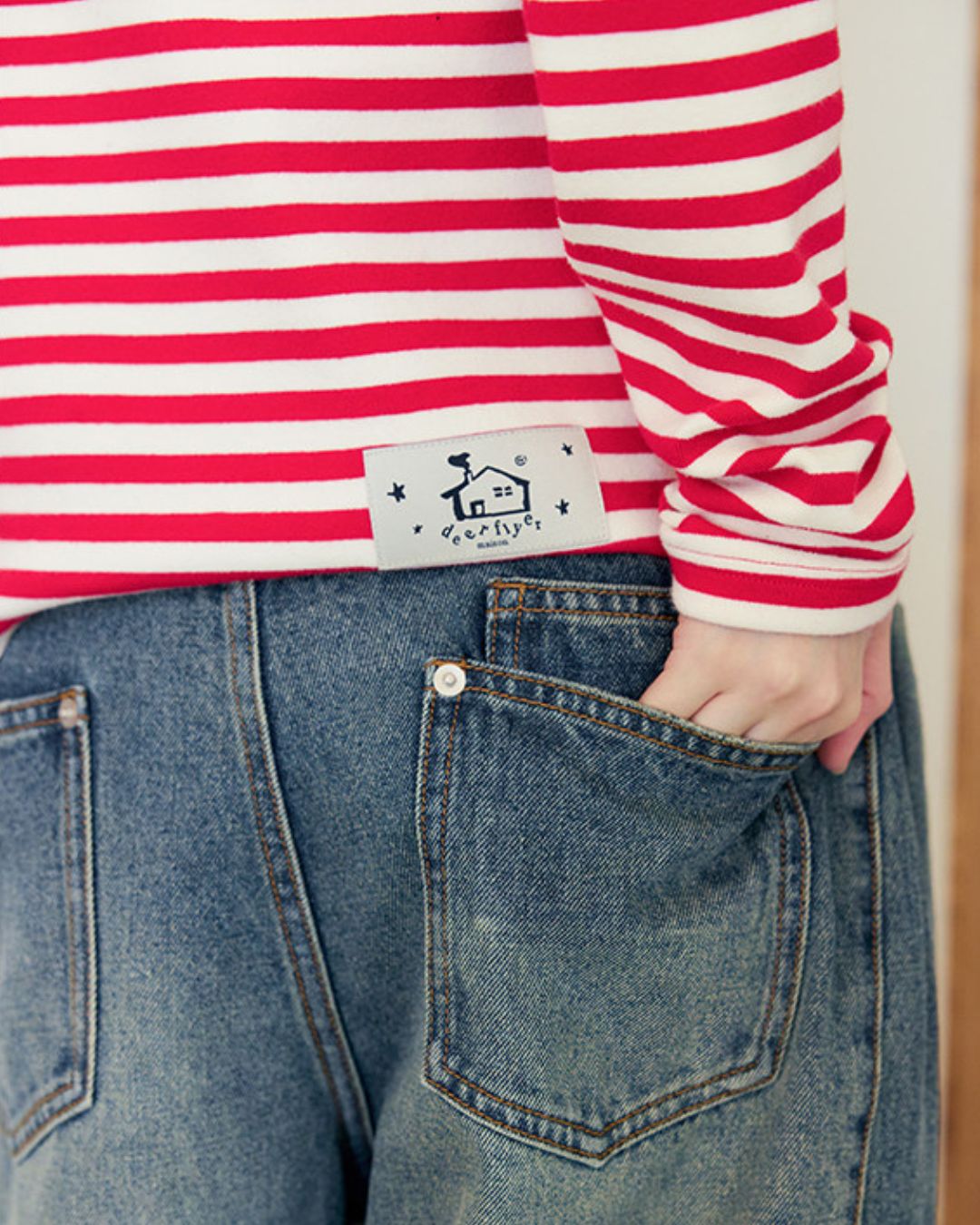 Border Thick Long Sleeve T-Shirt　LT020