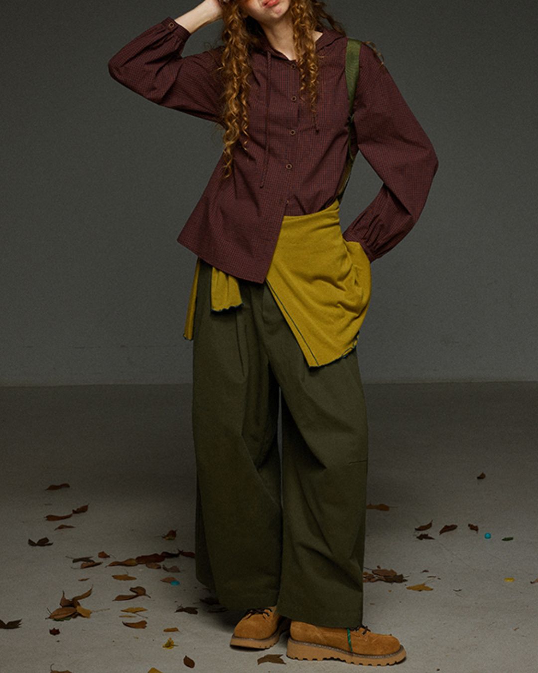 Hooded Checked Shirt　LS031