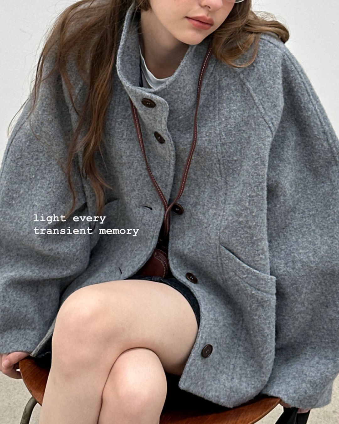 Stand-collar Wool Jacket　JK027