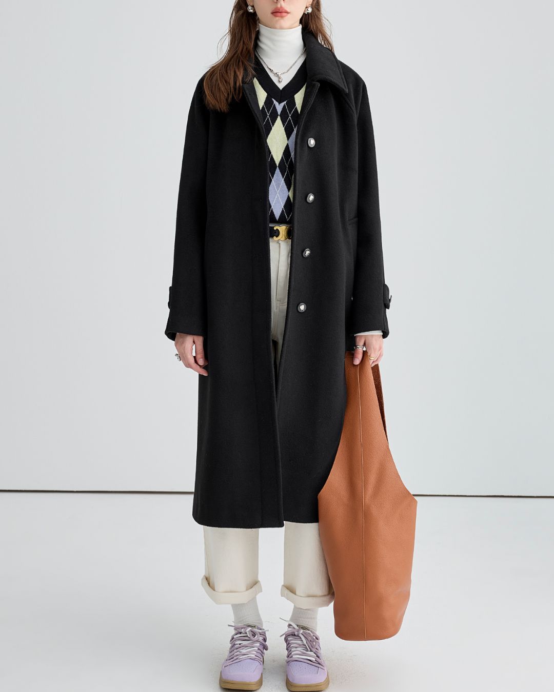 Brushed Bal Collar Coat　CT012